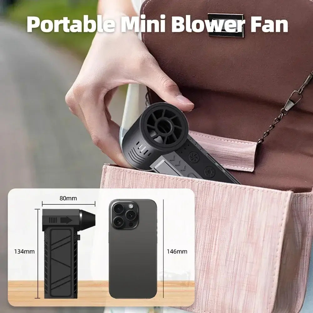 130000RPM Mini Turbo Jet Fan Electric Air Duster Adjustable wind speed Turbo Violent Blower Rechargeable with Light Car Cleaning