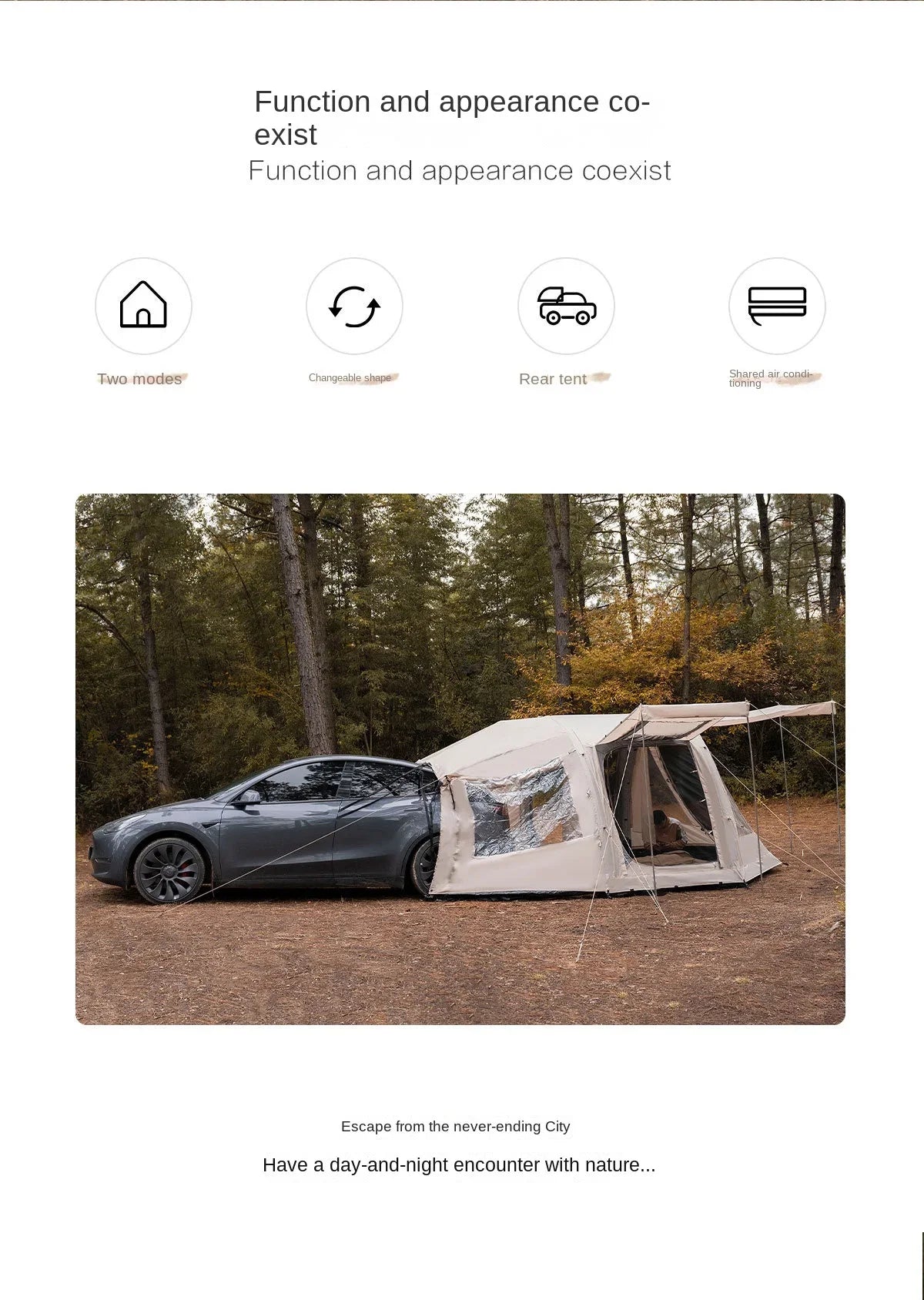 Inflatable SUV Car Camping Tent Tesla Camping Tent