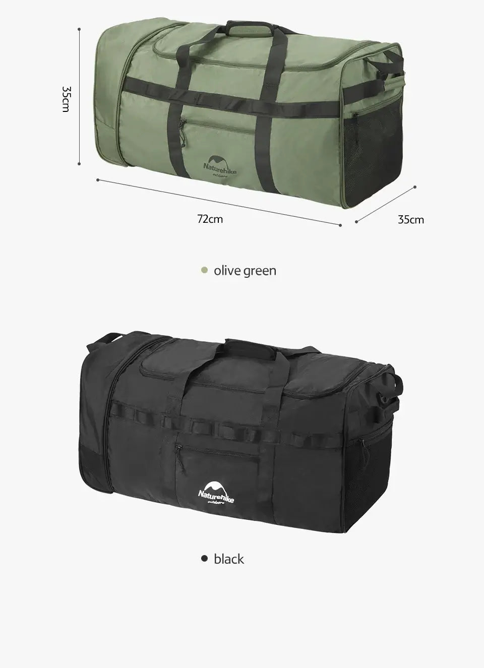 Naturehike Foldable Towing Wheel Bag Camping Storage Bag Portable Outdoor Travel Large Capacity Luggage