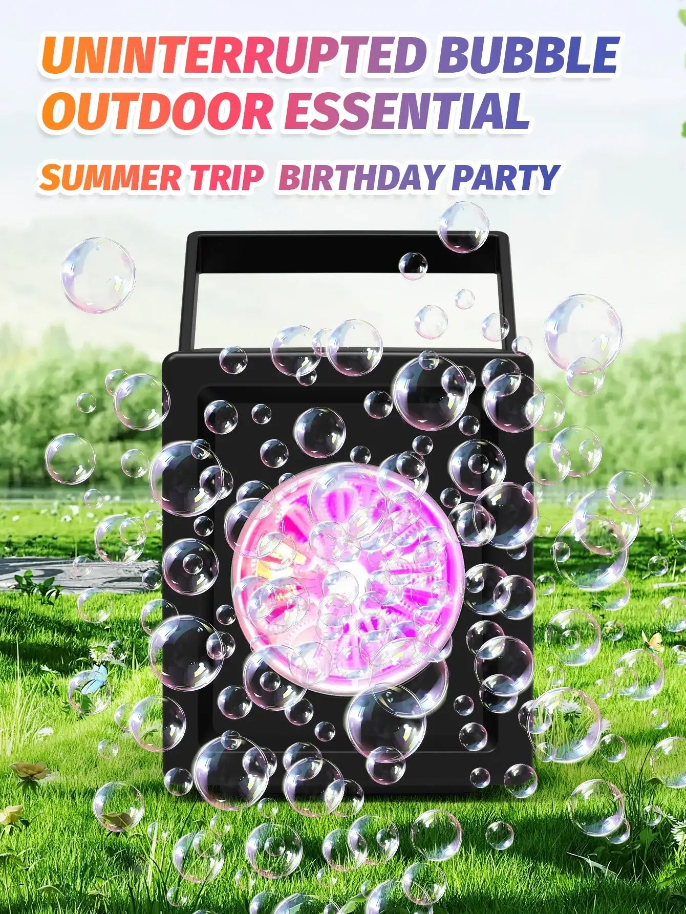 10 hole fully automatic bubble blowing handheld electric bubble machine toy outdoor birthday without battery and bubble water