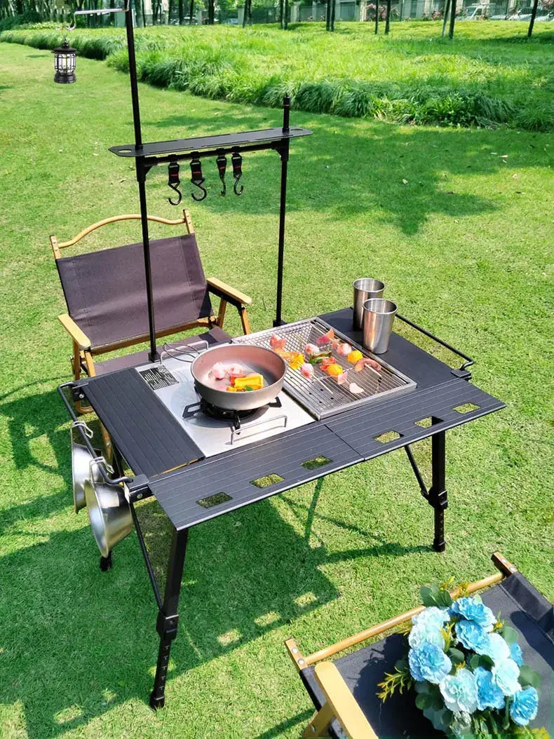 Lohascamping Lightweight Camping Folding IGT table extend Brazier table multifunctional adjustable leg Desktop burner bbq table