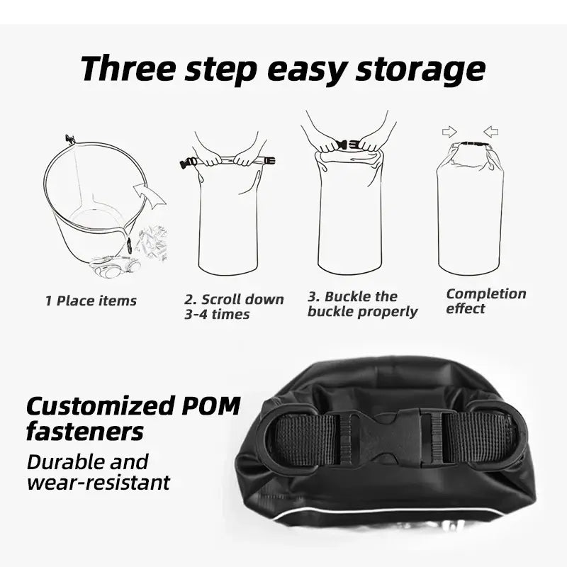 X-TIGER Portable Waterproof Dry Bag With Mobile Phone Storage Pouch Fanny Pack Cycling Camping Essentials Swimming Accessories