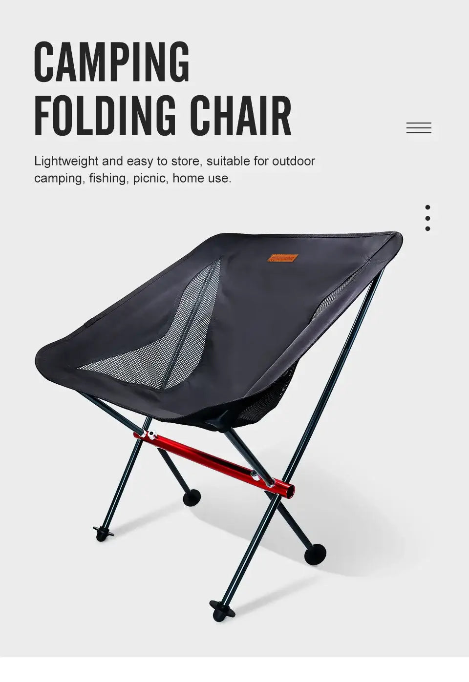 PACOONE Camping Fishing Folding Chair Tourist Beach Chaise Longue Chair for Relaxing Foldable Leisure Travel Furniture Picnic