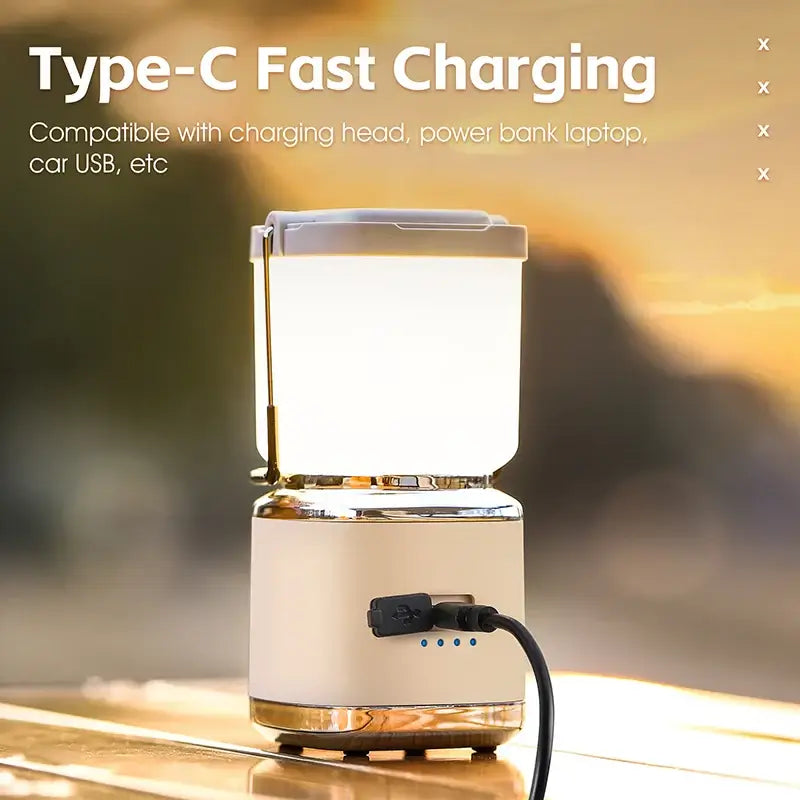 Mini Portable Camping Light Type-C Rechargeable LED Lantern Waterproof Hanging Tent Mosquito Repellent Camping Lamps
