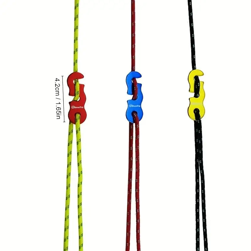 4 Outdoor Tent Guy Ropes, Reflective Ropes Canopy Ropes Reinforced Windproof Ropes with Buckles To Ensure Safety Camping Accessories