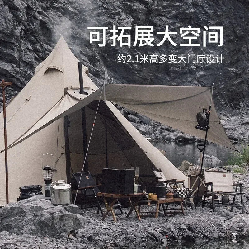 Large Space Pyramid Camping Tent for 4-8 People
