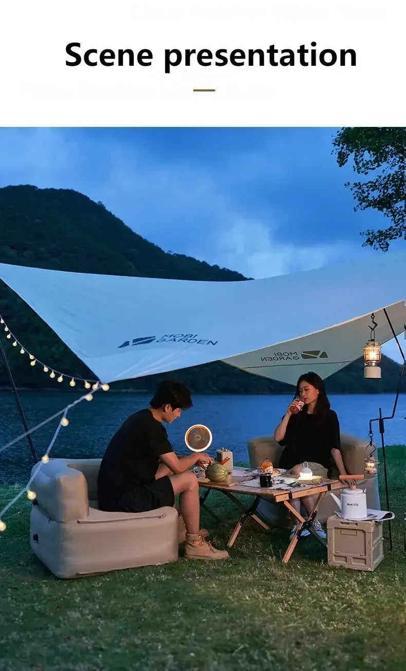 Inflatable Sofa Camping Chair Portable Stitching Lazy Sofa Outdoor Park Picnic Leisure Air Cushion bed Oxford Cloth