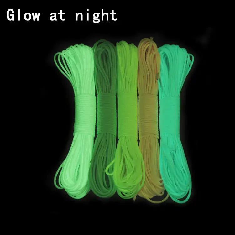 Luminous Rope 9 Strands 4mm Fluorescent Paracord Nylon 550 Tent Cord Outdoor Parachute Camping Lanyard Survival Glow In The Dark