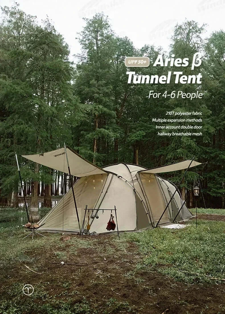 Naturehike Light Campaign Tent Hiking Tent Ultralight Tunnel Mobi Camping Shade Shelter Beach Trips Ultralight Hiking Campaign