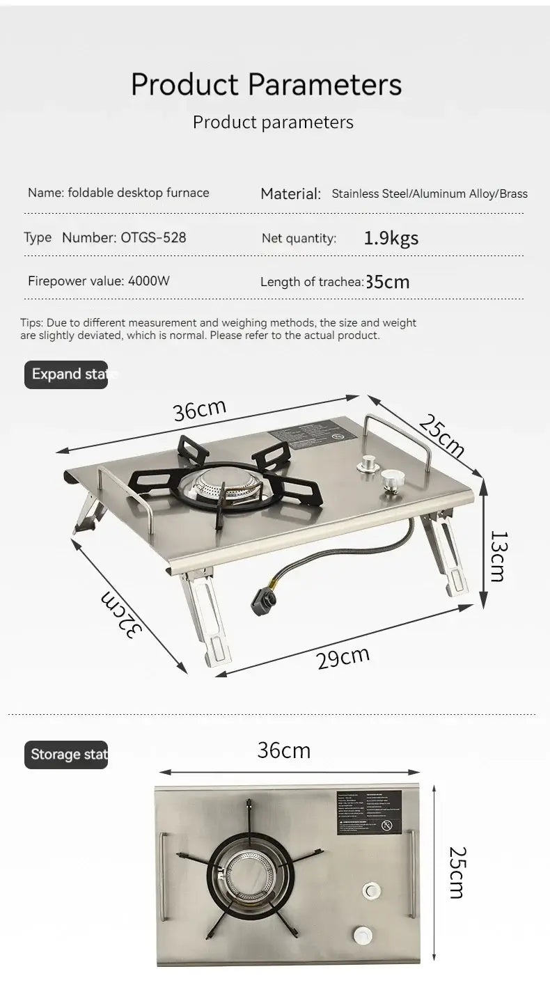 Lohascamping Lightweight Camping Folding IGT table extend Brazier table multifunctional adjustable leg Desktop burner bbq table