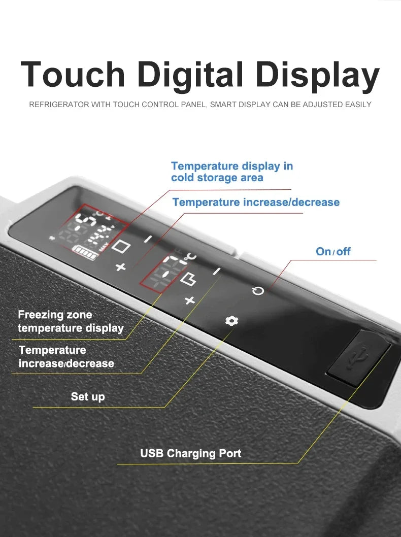 36L 50L 60L Car Fridge Camping Fridge APP Control 110V 220V 12V/24V Portable Fridge