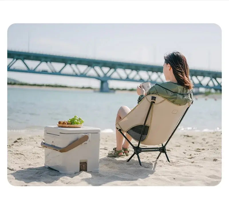 Naturehike Camping Chairs Outdoor Folding Moon Chair Portable Travel Picnic Chair Lightweight Relax Chair YL08 Chair Hiking