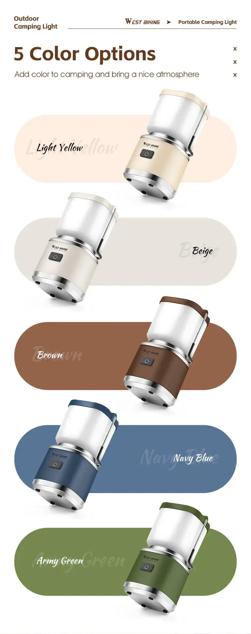 Mini Portable Camping Light Type-C Rechargeable LED Lantern Waterproof Hanging Tent Mosquito Repellent Camping Lamps
