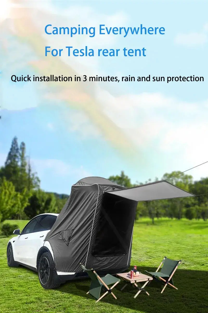 Camping Tent For Tesla Model Y Tailgate Shade Awning Tent Tesla Accessories Anti-Tear & Waterproof