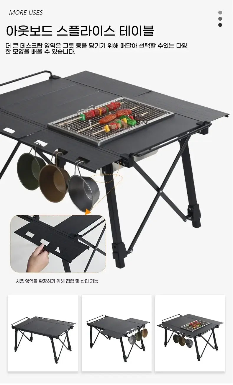 Lohascamping Lightweight Camping Folding IGT table extend Brazier table multifunctional adjustable leg Desktop burner bbq table