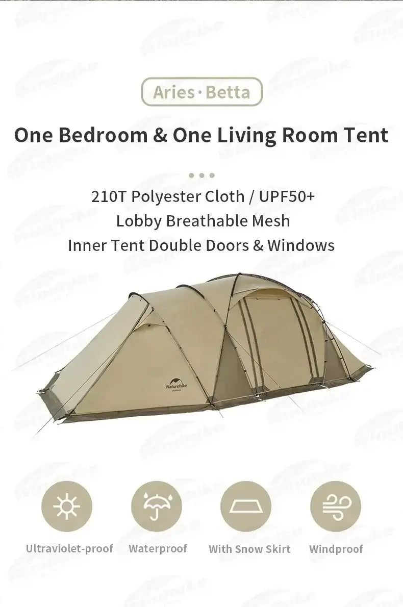 Naturehike Light Campaign Tent Hiking Tent Ultralight Tunnel Mobi Camping Shade Shelter Beach Trips Ultralight Hiking Campaign
