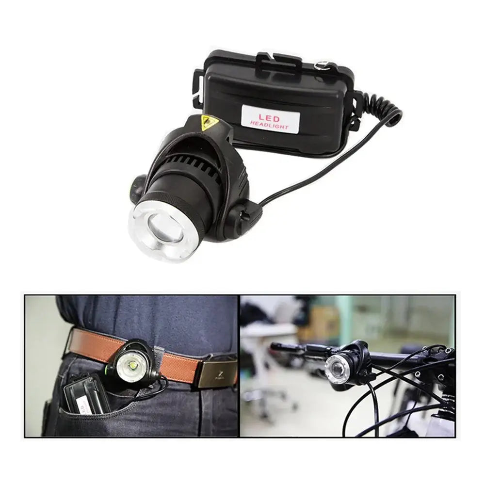 Super Bright LED Fishing Headlamp, Camping Light, 3 Lighting Modes, Support Telescopic Zoom.