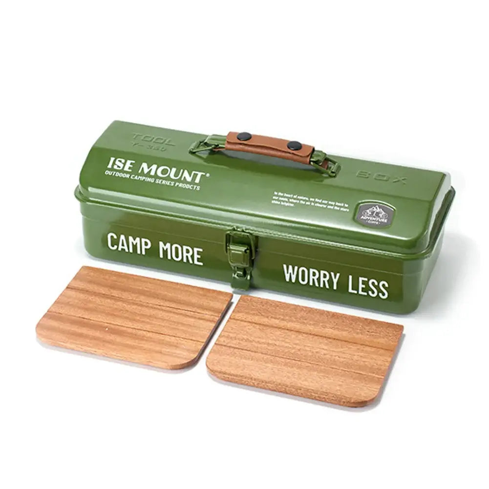 Outdoor Tools Storage Box Portable Camping Picnic Hand Box Metal Tools Storage Box with Handle Sundries Storage Box