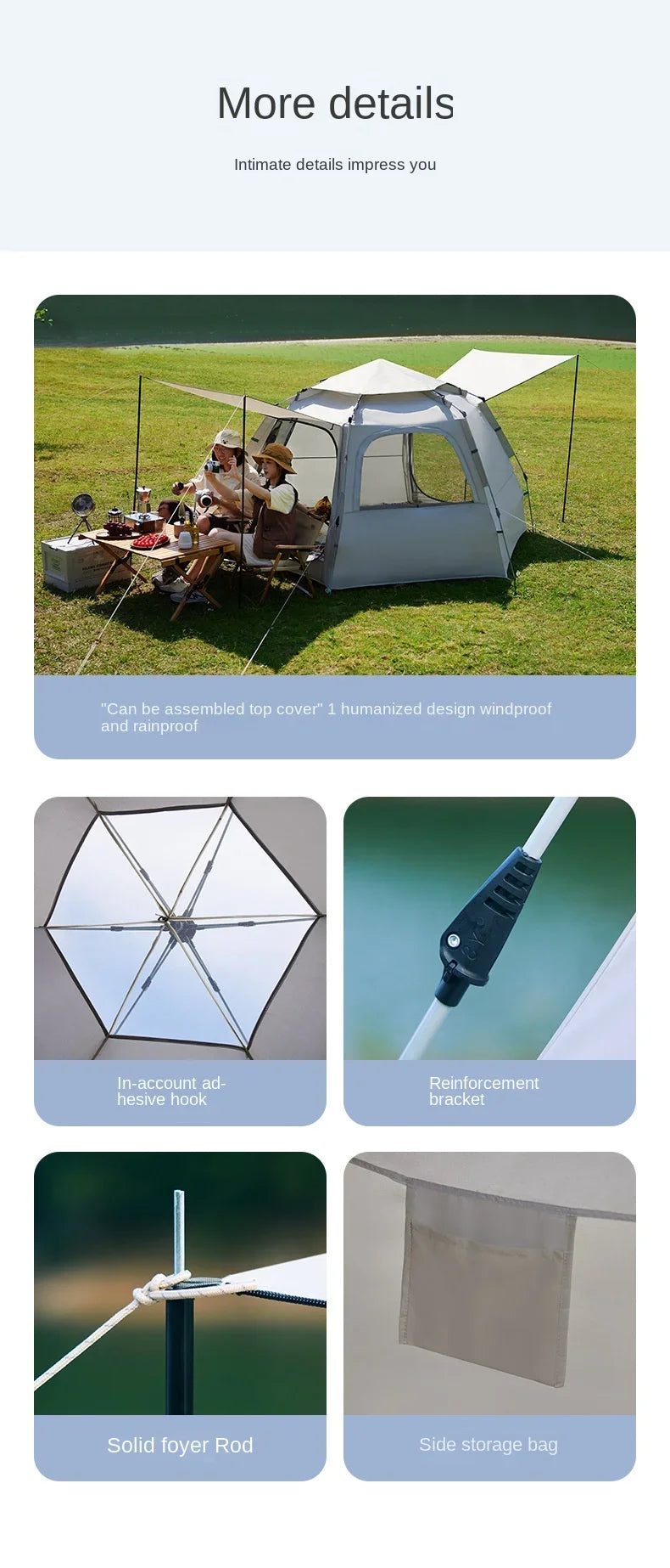 Quick Opening Camping Tent, Beach Tent, for 2 - 4 People