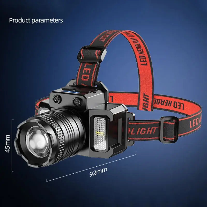 LED Sensor Headlamp Camping Search Light Head Flashlight Rechargeable Powerful Head Lamp Front Lanterns Headlights 5 Styles