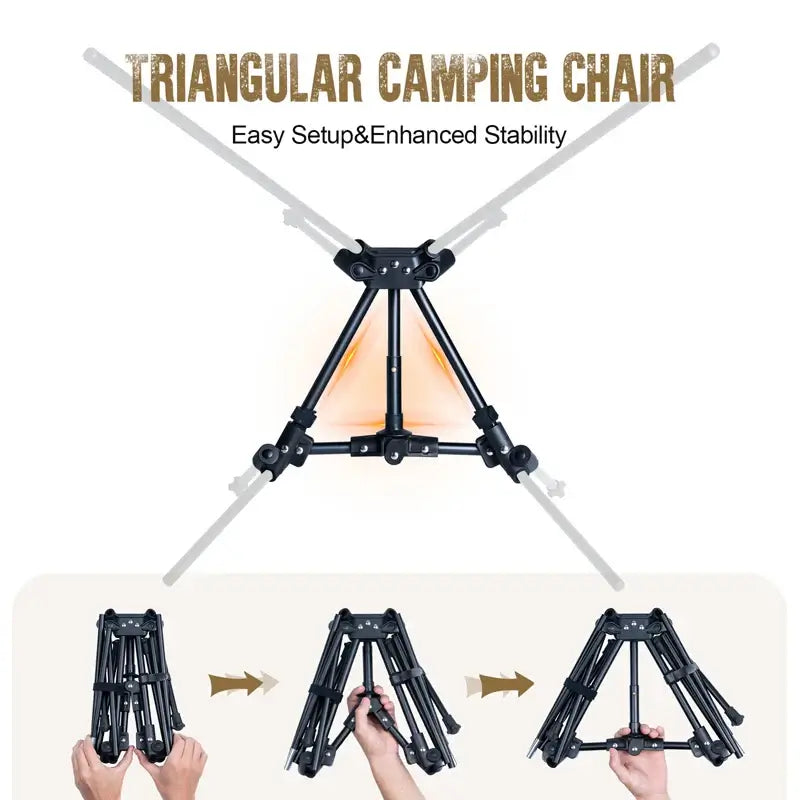 OneTigris Tigerblade Camping Chair Foldable Outdoor Chair Triangle Framed Compact Portable Backpacking Hiking Chair