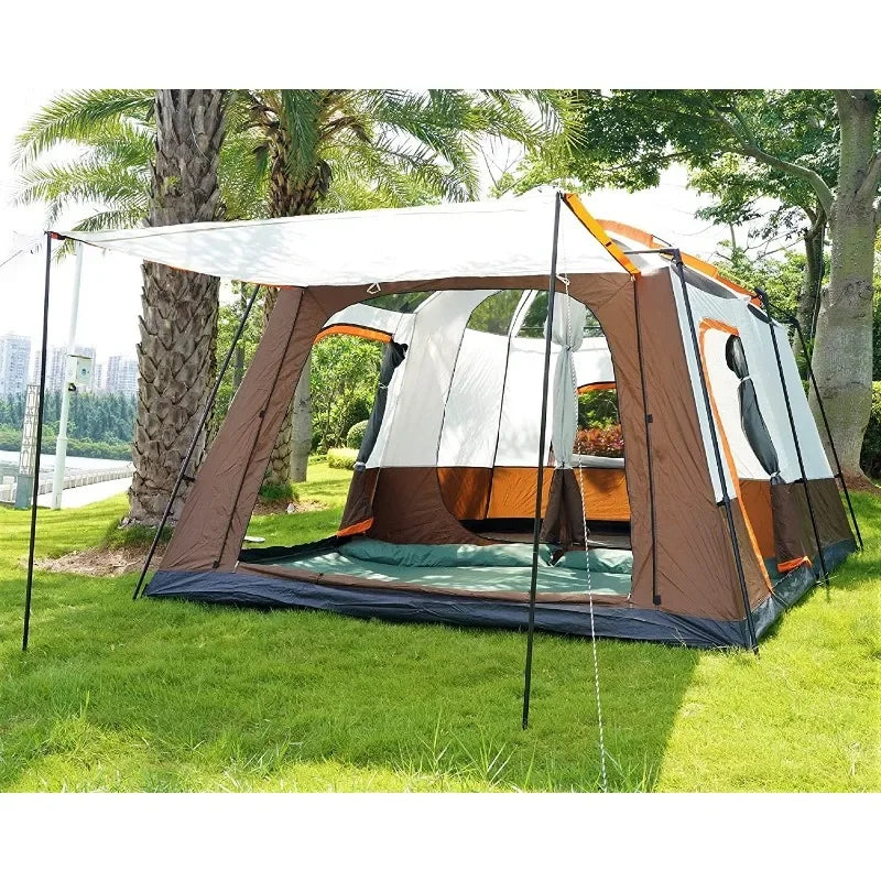 Family Camping Tent 2 Bedroom 1 Living Room for 4-8 Person