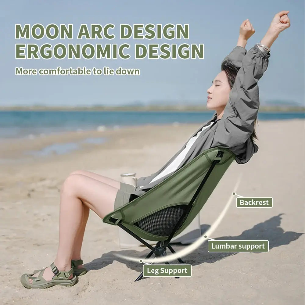 Naturehike Camping Chairs Outdoor Folding Moon Chair Portable Travel Picnic Chair Lightweight Relax Chair YL08 Chair Hiking