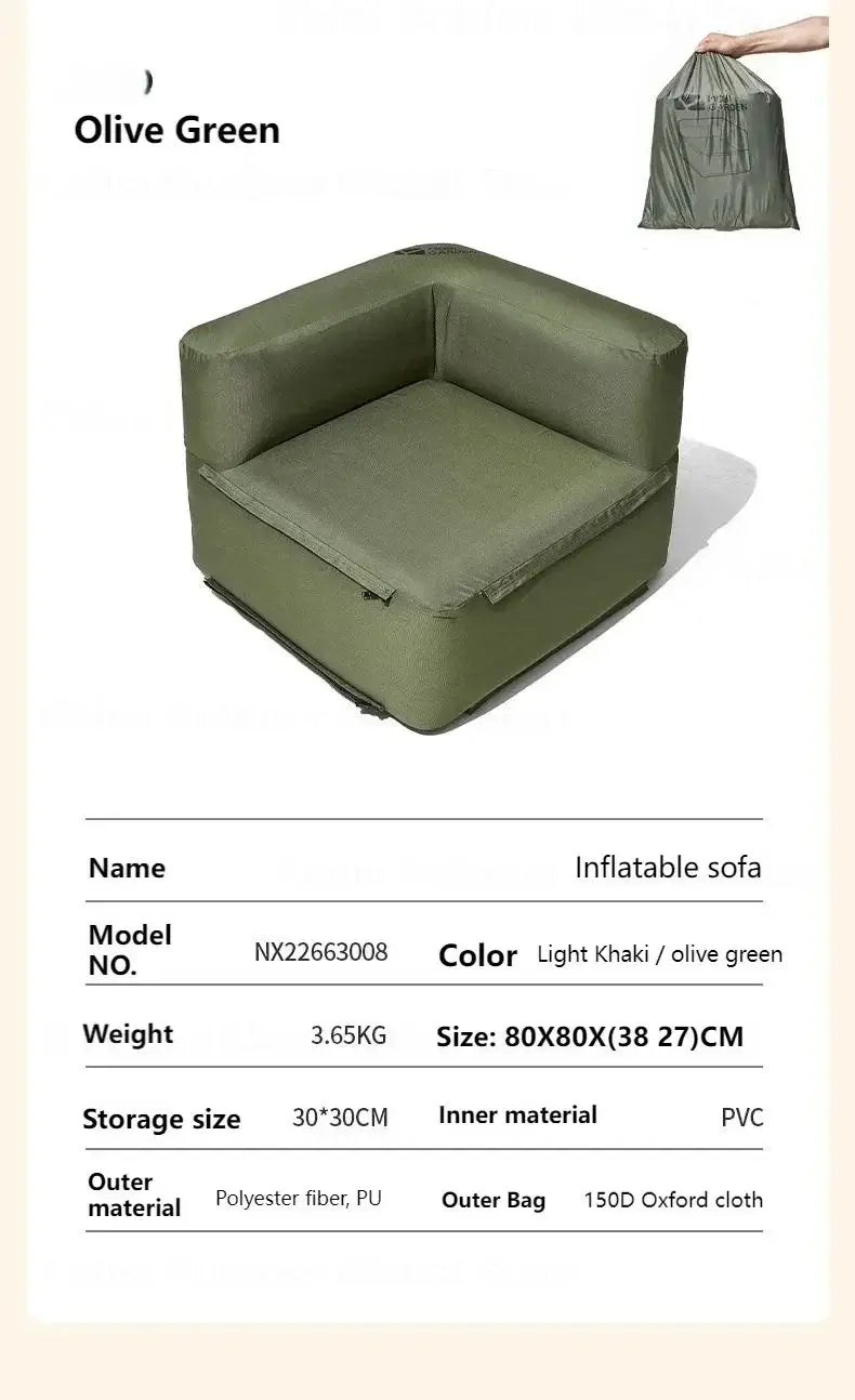 Inflatable Sofa Camping Chair Portable Stitching Lazy Sofa Outdoor Park Picnic Leisure Air Cushion bed Oxford Cloth