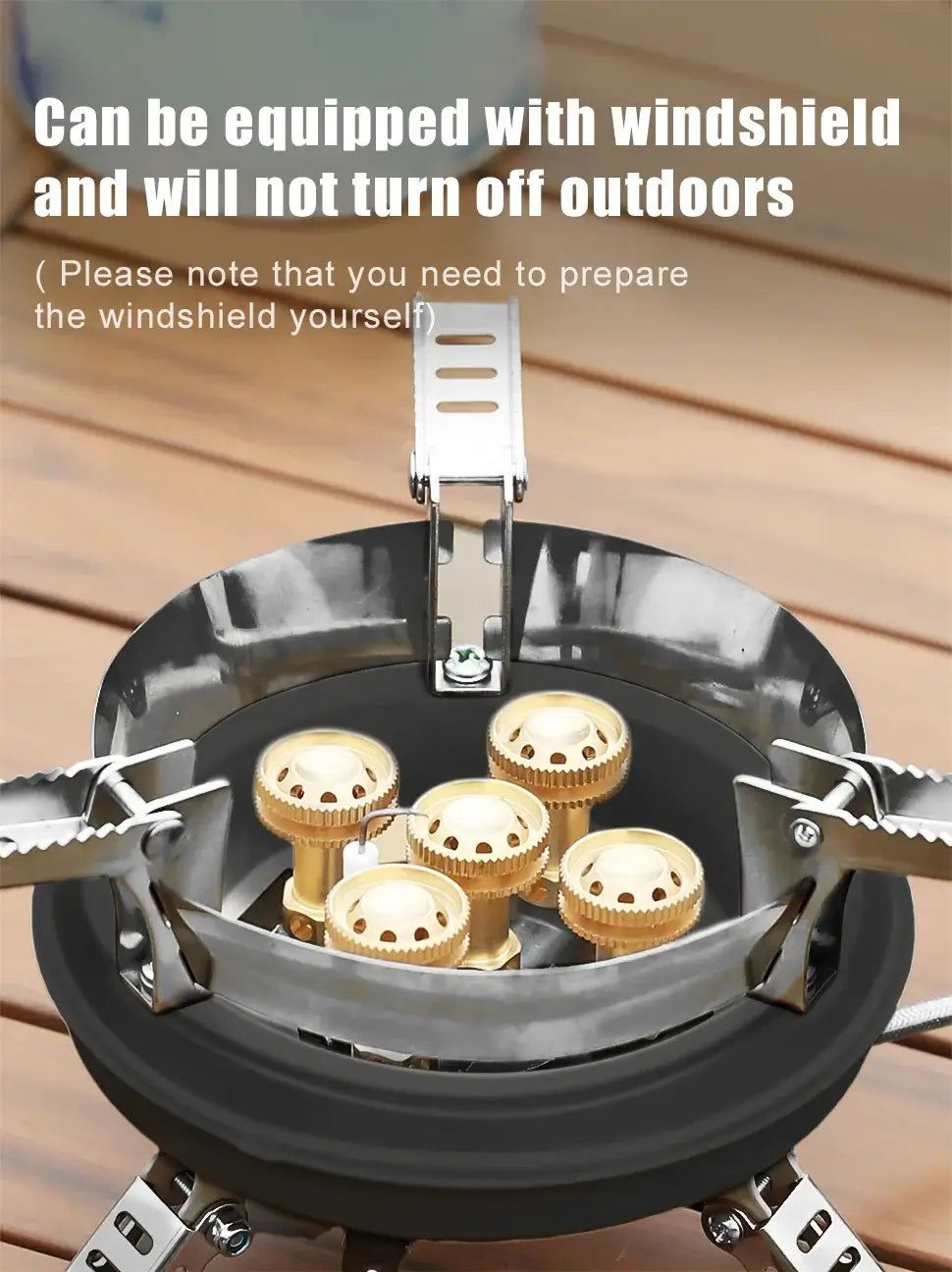 BRS-201A Portable Camping Gas Stove 16000W High Pressured Propane Butane Gas Burner Outdoor Emergency Stove with Piezo Ignition
