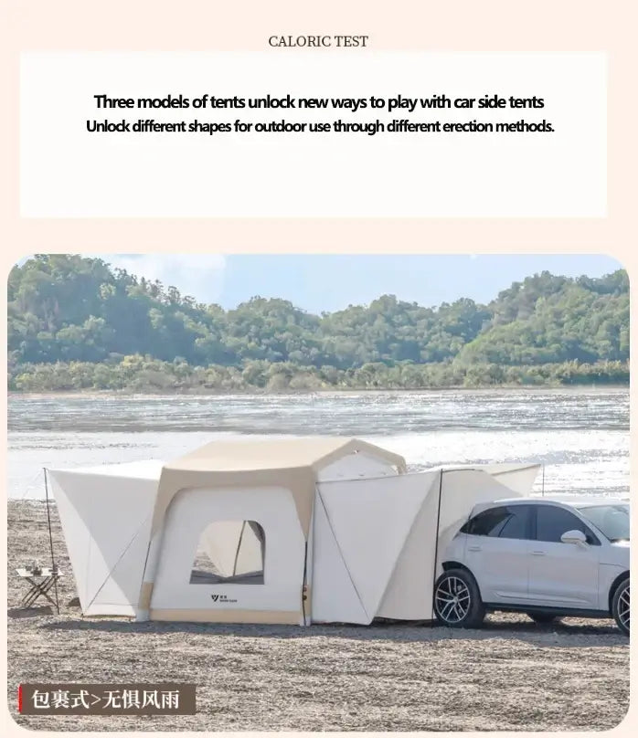 Universal Inflatable Car Rear Tent Set Extension Self-driving Tour Canopy Camping Overnight Sunshade Waterproof Marquee SUV