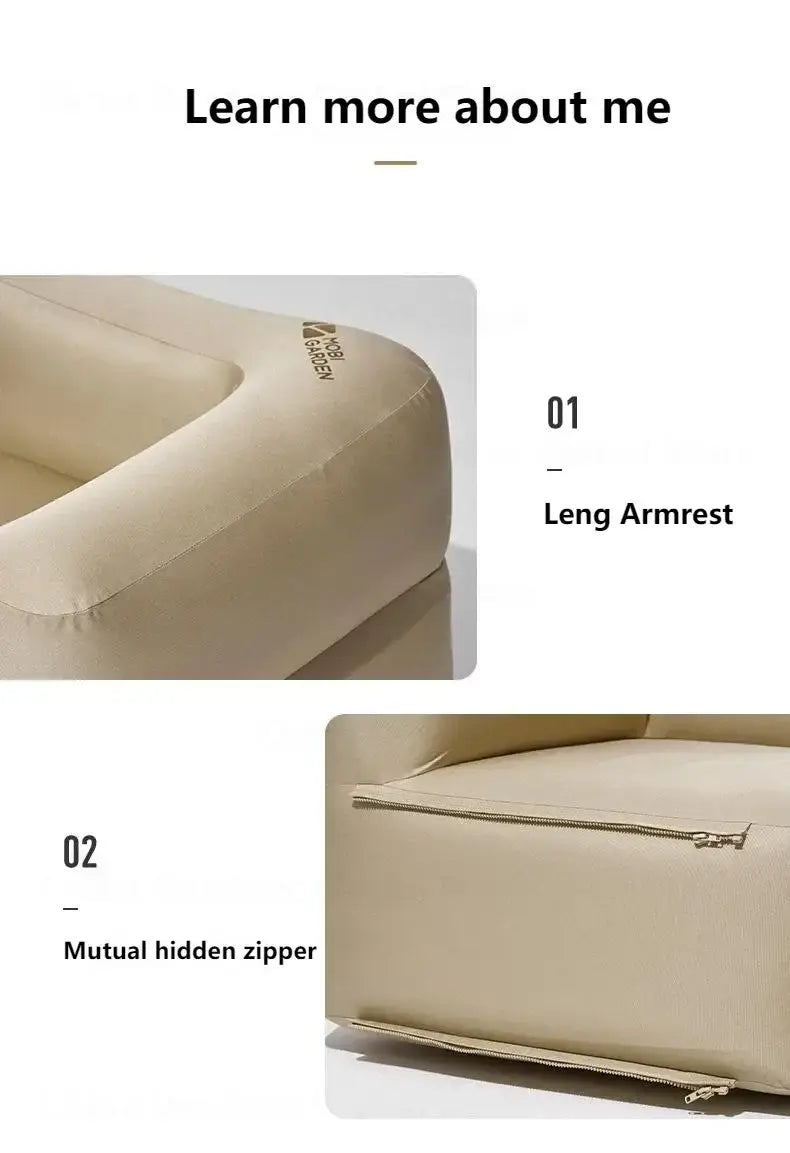 Inflatable Sofa Camping Chair Portable Stitching Lazy Sofa Outdoor Park Picnic Leisure Air Cushion bed Oxford Cloth