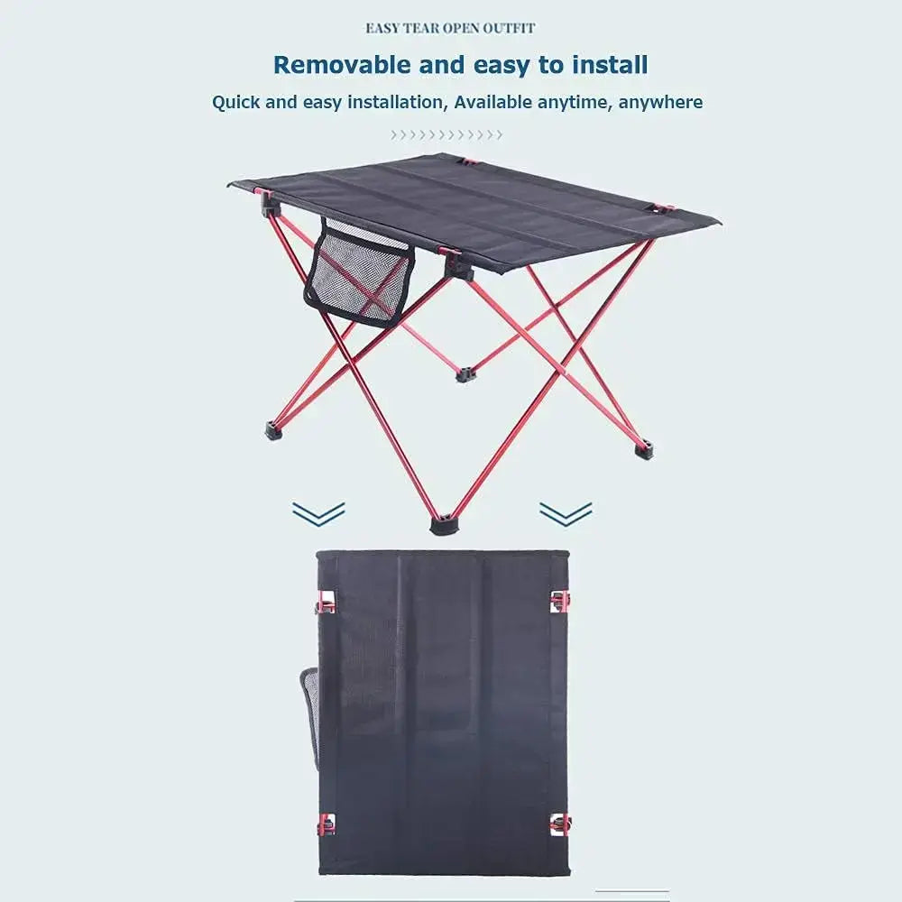 Foldable Camping Table Aluminum Alloy Picnic Table Collapsible IGT Table Cool Camping Gear For Family Outdoor Camping Fishing