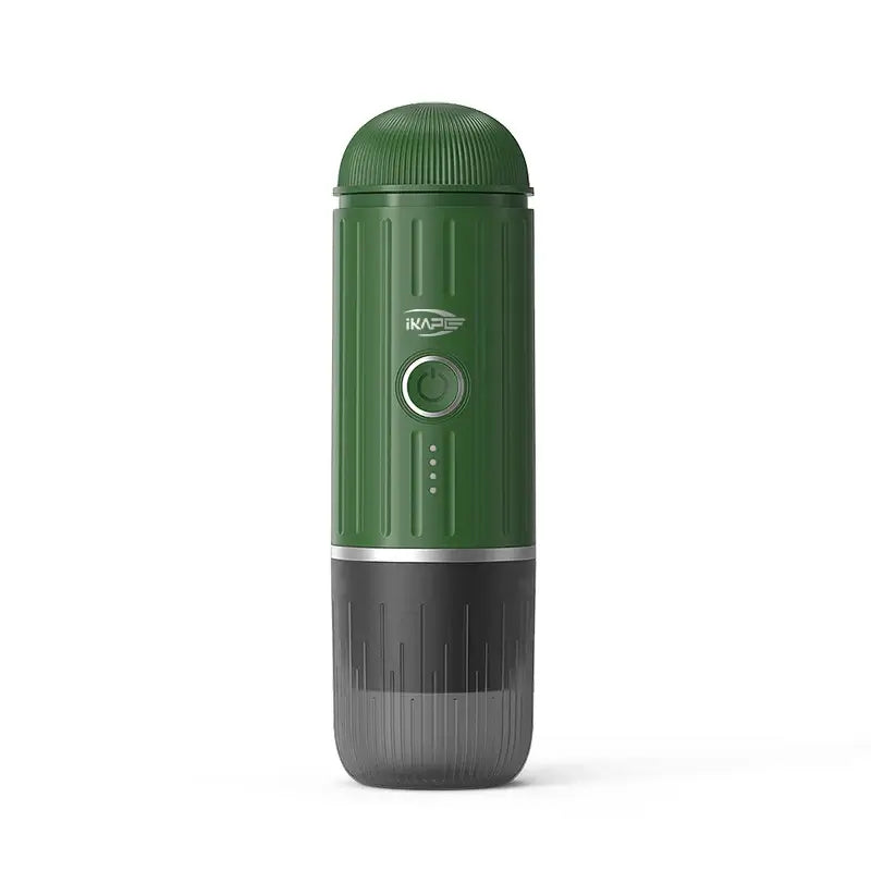 IKAPE Portable Electric Coffee Maker, Espresso Machine Suitable Hot/Cold Woter and capsule/ground coffee, Hiking/Camping/Home