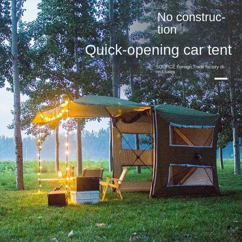 Quick Opening Car Tailgate Tent Rear Trunk Extension Car Camping Tent