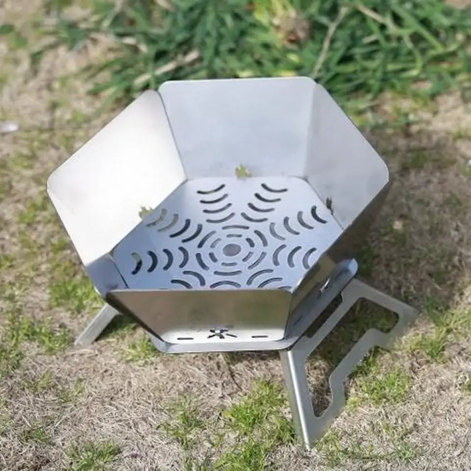 Camping Fire Pit Folding Bonfire Stove Portable Firewood Burner Campfire Furnace Outdoor Fire Wood Stove Burner Heater