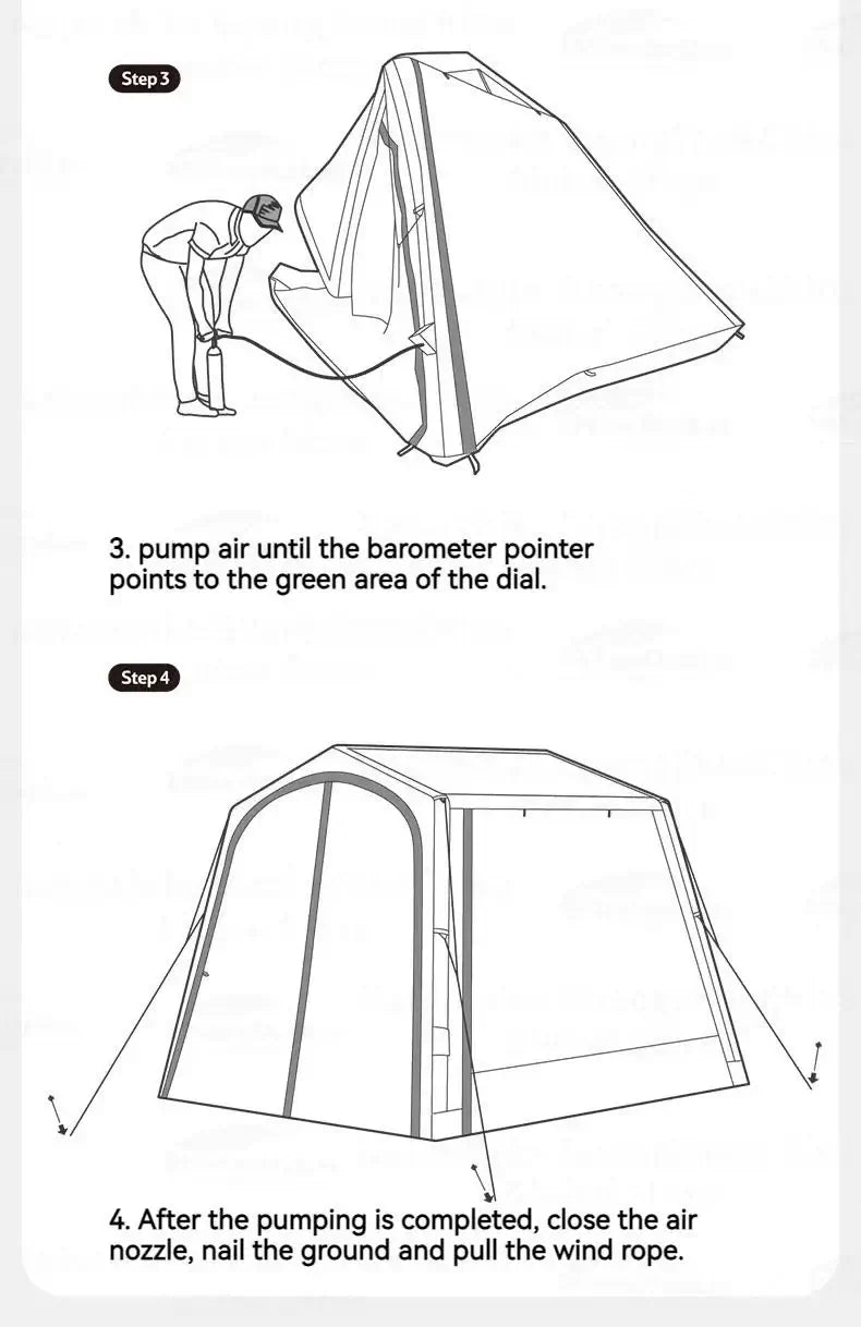 Naturehike AIR 7.0 Inflatable Car Tail Tent Sunshade Waterproof SUV MPV Side Tunnel Beach Tent Camping Outdoor 35㎡ With Canopy