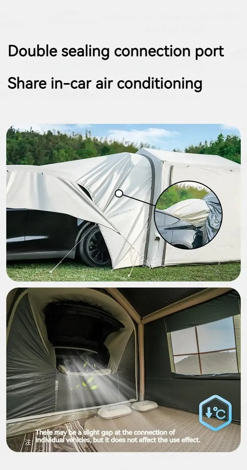 Naturehike AIR 7.0 Inflatable Car Tail Tent Sunshade Waterproof SUV MPV Side Tunnel Beach Tent Camping Outdoor 35㎡ With Canopy