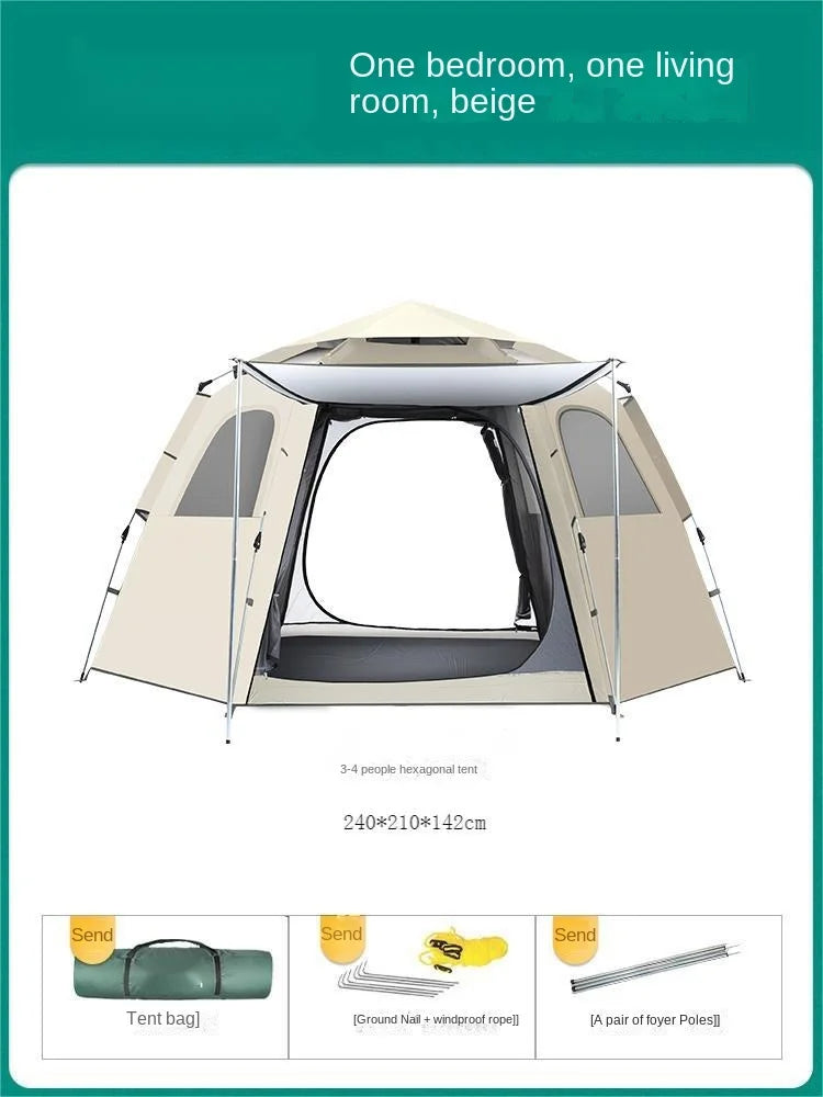 Quick Opening Camping Tent, Beach Tent, for 2 - 4 People