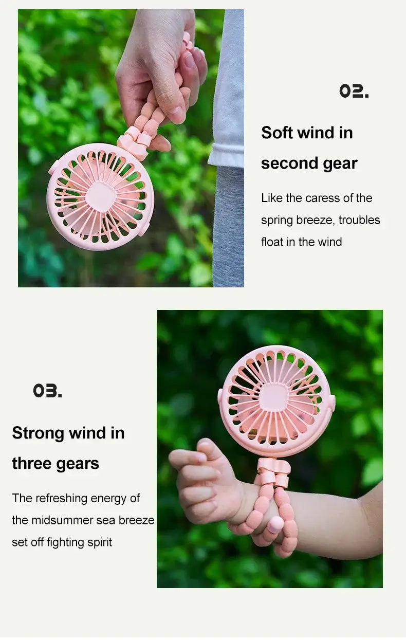 Portable Three Clawed Octopus Fan that Can be Hung Erected Wrapped Pushed Student Dormitory Outdoor Camping Desktop USB Fan