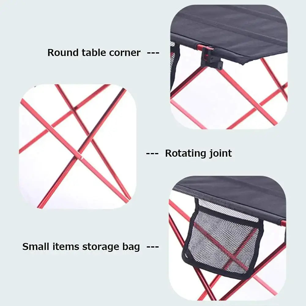 Foldable Camping Table Aluminum Alloy Picnic Table Collapsible IGT Table Cool Camping Gear For Family Outdoor Camping Fishing