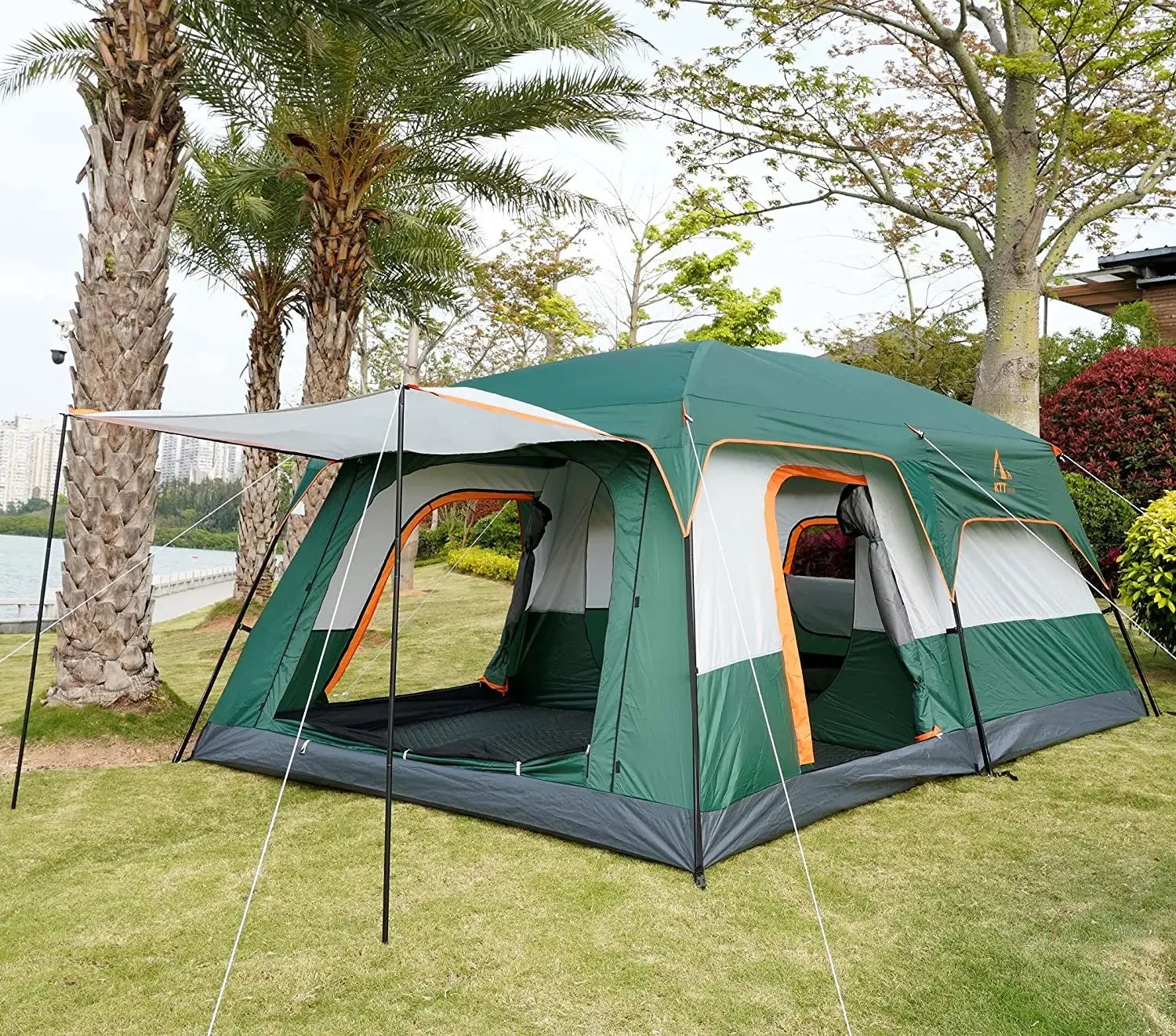 Family Camping Tent 2 Bedroom 1 Living Room for 4-8 Person